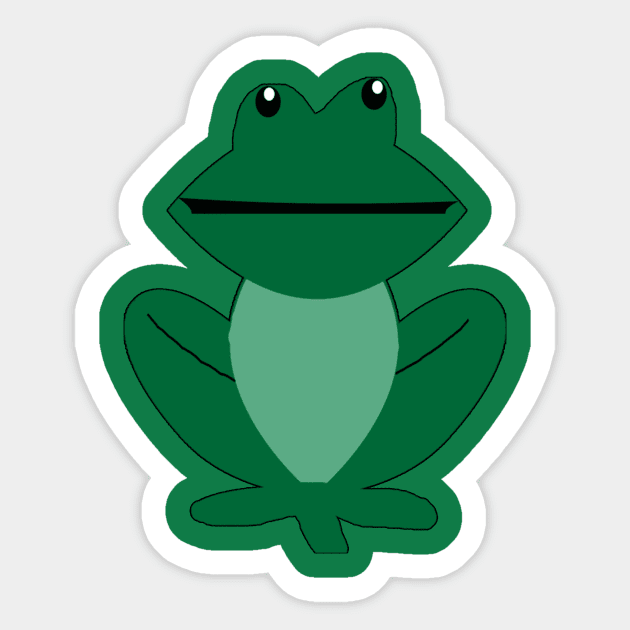Smiling green frog Sticker by holako5